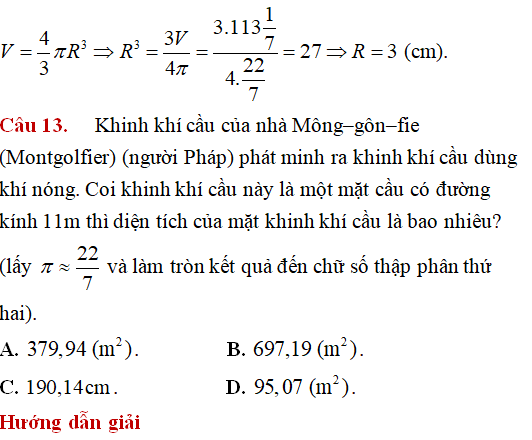 Mặt cầu ngoại tiếp hình chóp có các điểm cùng nhìn một đoạn dưới một góc vuông - Toán lớp 12