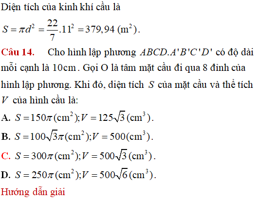 Mặt cầu ngoại tiếp hình chóp có các điểm cùng nhìn một đoạn dưới một góc vuông - Toán lớp 12