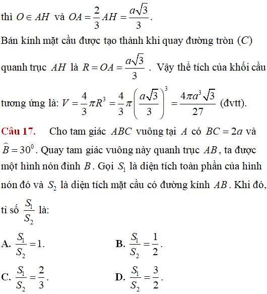 Mặt cầu ngoại tiếp hình chóp có các điểm cùng nhìn một đoạn dưới một góc vuông - Toán lớp 12