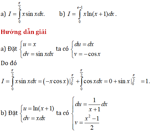 Phương pháp tích phân từng phần - Toán lớp 12