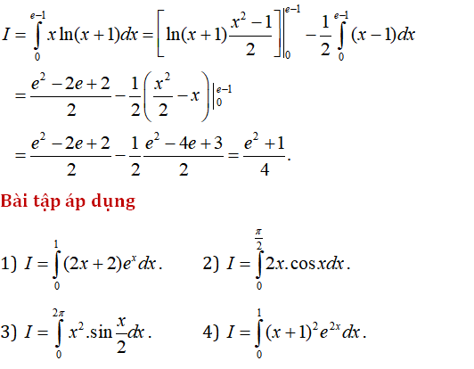 Phương pháp tích phân từng phần - Toán lớp 12