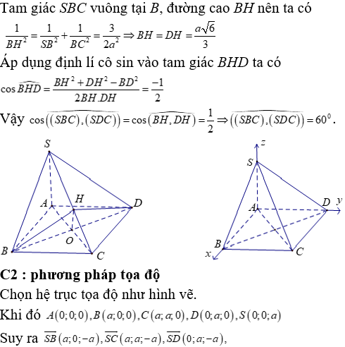 Phương pháp tính khoảng cách trong khối chóp có cạnh bên vuông góc với mặt đáy - Toán lớp 12