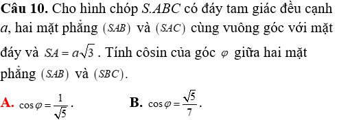 Phương pháp tính khoảng cách trong khối chóp có cạnh bên vuông góc với mặt đáy - Toán lớp 12