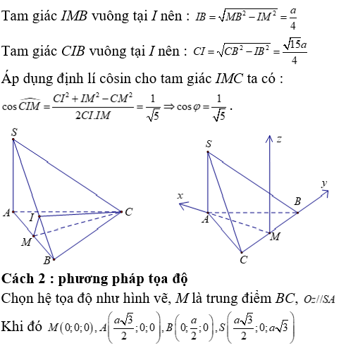 Phương pháp tính khoảng cách trong khối chóp có cạnh bên vuông góc với mặt đáy - Toán lớp 12