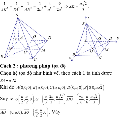 Phương pháp tính khoảng cách trong khối chóp có cạnh bên vuông góc với mặt đáy - Toán lớp 12