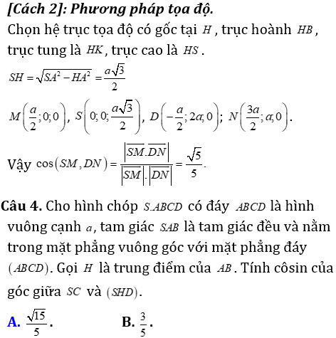 Phương pháp tính khoảng cách trong khối chóp có mặt bên vuông góc với mặt đáy - Toán lớp 12