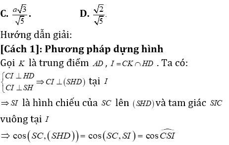 Phương pháp tính khoảng cách trong khối chóp có mặt bên vuông góc với mặt đáy