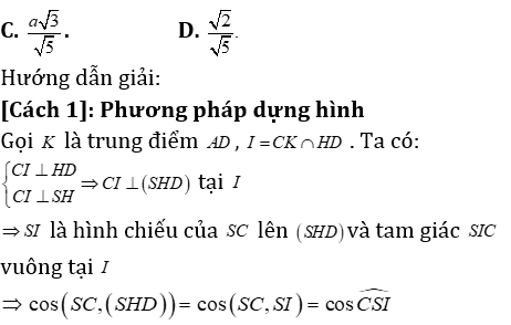 Phương pháp tính khoảng cách trong khối chóp có mặt bên vuông góc với mặt đáy - Toán lớp 12