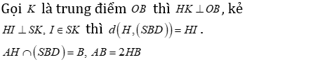 Phương pháp tính khoảng cách trong khối chóp có mặt bên vuông góc với mặt đáy - Toán lớp 12