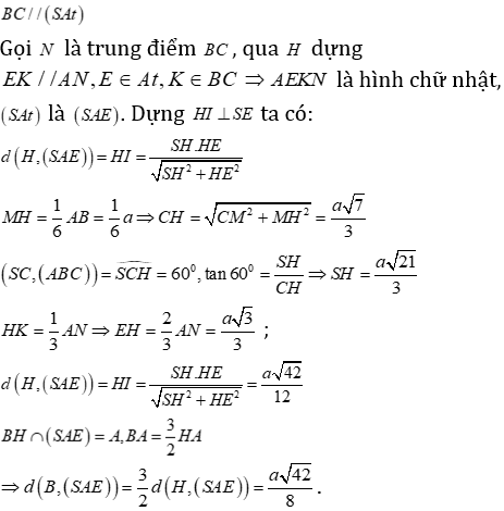 Phương pháp tính khoảng cách trong khối chóp có mặt bên vuông góc với mặt đáy