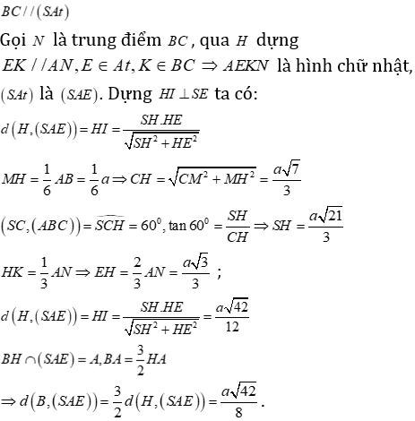 Phương pháp tính khoảng cách trong khối chóp có mặt bên vuông góc với mặt đáy - Toán lớp 12