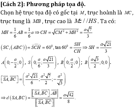 Phương pháp tính khoảng cách trong khối chóp có mặt bên vuông góc với mặt đáy