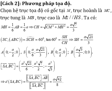 Phương pháp tính khoảng cách trong khối chóp có mặt bên vuông góc với mặt đáy - Toán lớp 12