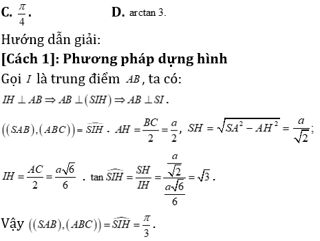 Phương pháp tính khoảng cách trong khối chóp có mặt bên vuông góc với mặt đáy