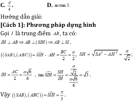 Phương pháp tính khoảng cách trong khối chóp có mặt bên vuông góc với mặt đáy - Toán lớp 12