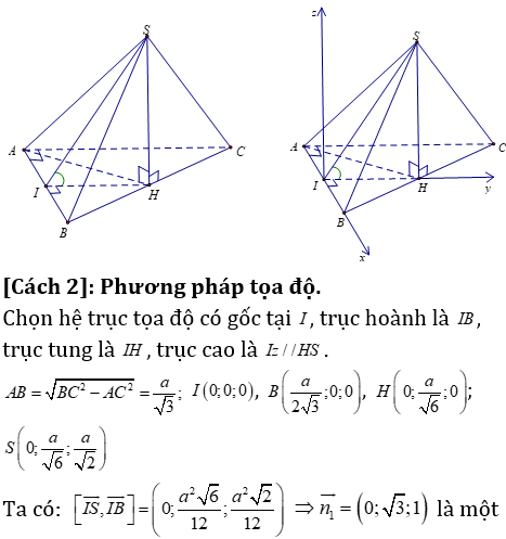 Phương pháp tính khoảng cách trong khối chóp có mặt bên vuông góc với mặt đáy