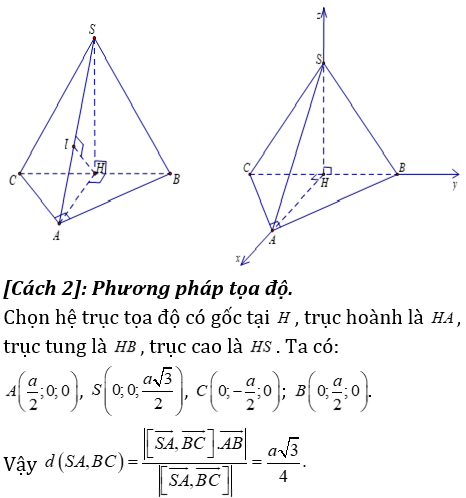 Phương pháp tính khoảng cách trong khối chóp có mặt bên vuông góc với mặt đáy