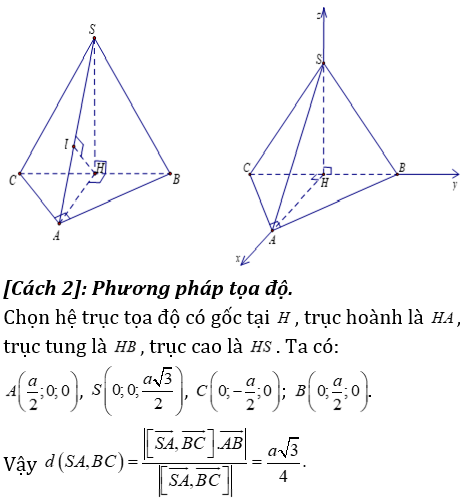 Phương pháp tính khoảng cách trong khối chóp có mặt bên vuông góc với mặt đáy - Toán lớp 12