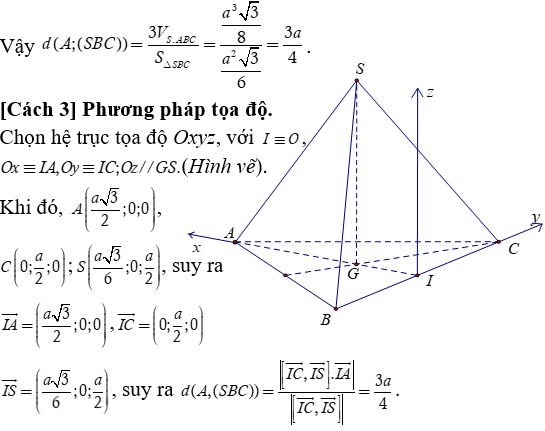 Phương pháp tính khoảng cách trong khối chóp đều có lời giải - Toán lớp 12