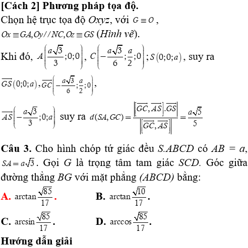 Phương pháp tính khoảng cách trong khối chóp đều có lời giải - Toán lớp 12