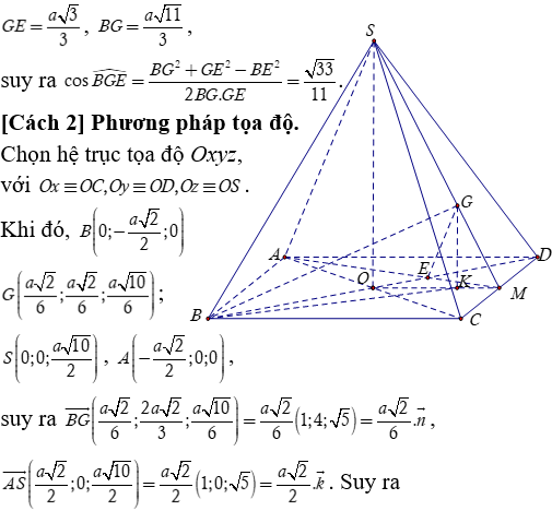 Phương pháp tính khoảng cách trong khối chóp đều có lời giải - Toán lớp 12