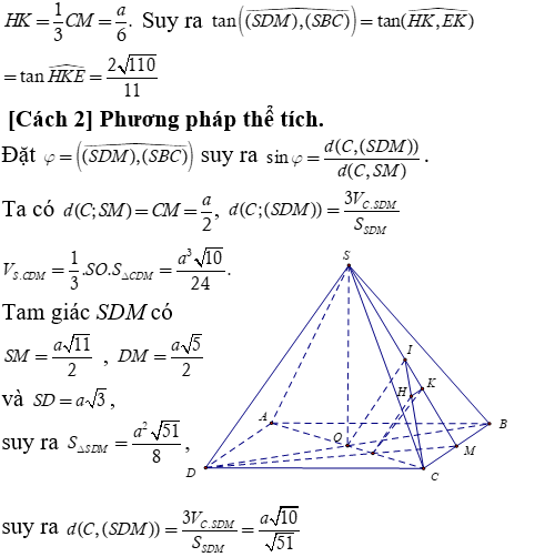 Phương pháp tính khoảng cách trong khối chóp đều có lời giải - Toán lớp 12