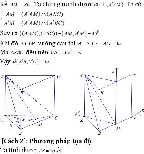 Phương pháp tính khoảng cách trong lăng trụ đứng có lời giải - Toán lớp 12