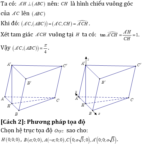 Phương pháp tính khoảng cách trong lăng trụ xiên có lời giải - Toán lớp 12