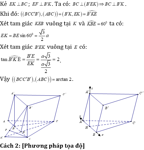 Phương pháp tính khoảng cách trong lăng trụ xiên có lời giải - Toán lớp 12