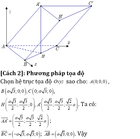 Phương pháp tính khoảng cách trong lăng trụ xiên có lời giải - Toán lớp 12