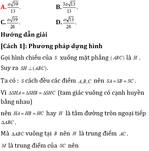 Phương pháp tính khoảng cách trong lăng trụ xiên có lời giải - Toán lớp 12