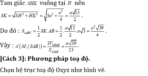 Phương pháp tính khoảng cách trong lăng trụ xiên có lời giải - Toán lớp 12