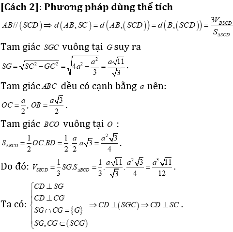 Phương pháp tính khoảng cách trong lăng trụ xiên có lời giải - Toán lớp 12