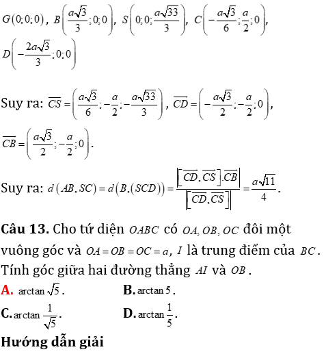 Phương pháp tính khoảng cách trong lăng trụ xiên có lời giải - Toán lớp 12