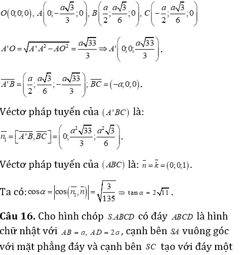 Phương pháp tính khoảng cách trong lăng trụ xiên có lời giải - Toán lớp 12