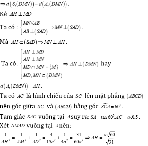 Phương pháp tính khoảng cách trong lăng trụ xiên có lời giải - Toán lớp 12