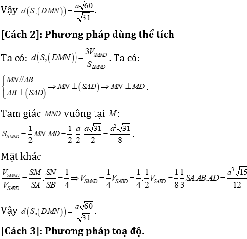 Phương pháp tính khoảng cách trong lăng trụ xiên có lời giải - Toán lớp 12