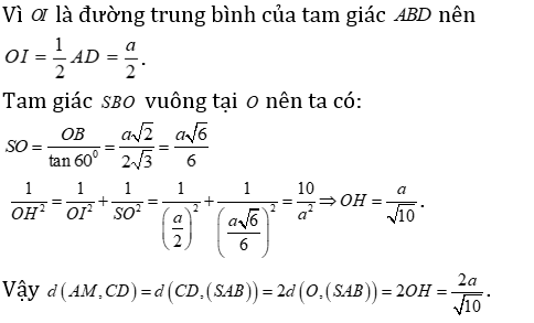 Phương pháp tính khoảng cách trong lăng trụ xiên có lời giải - Toán lớp 12