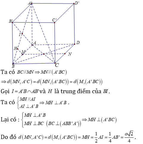 Phương pháp tính khoảng cách trong lăng trụ xiên có lời giải - Toán lớp 12