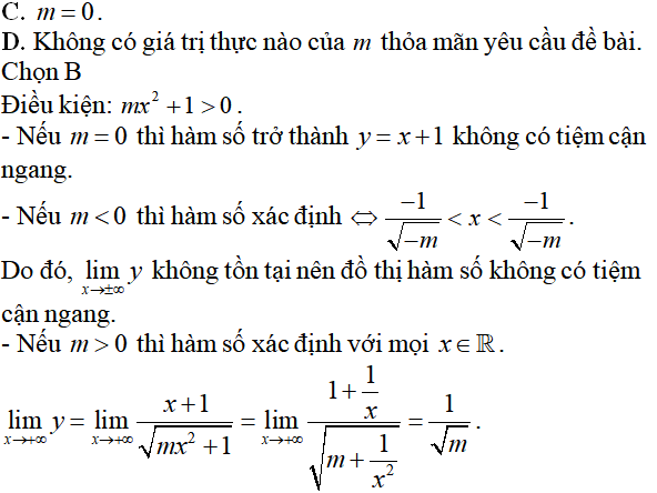 Tiệm cận của đồ thị hàm số: kỹ năng làm bài, kỹ năng sử dụng máy tính - Toán lớp 12