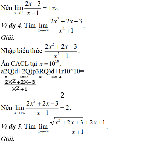 Tiệm cận của đồ thị hàm số: kỹ năng làm bài, kỹ năng sử dụng máy tính - Toán lớp 12