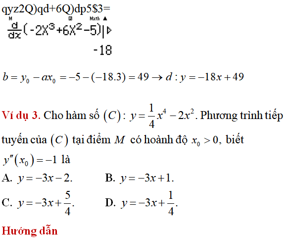 Tiếp tuyến của đồ thị hàm số: lý thuyết, các dạng bài - Toán lớp 12