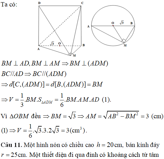 Tìm tâm bán kính mặt cầu ngoại tiếp hình chóp có các cạnh bên bằng nhau - Toán lớp 12