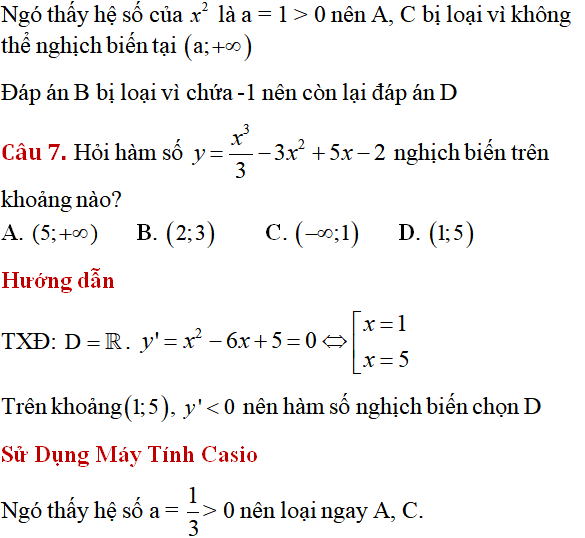 Tính đơn điệu của hàm số - Toán lớp 12