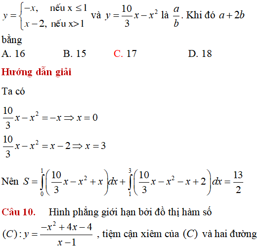 Ứng dụng của tích phân: Tính diện tích hình phẳng giới hạn bởi các đường (nâng cao) - Toán lớp 12