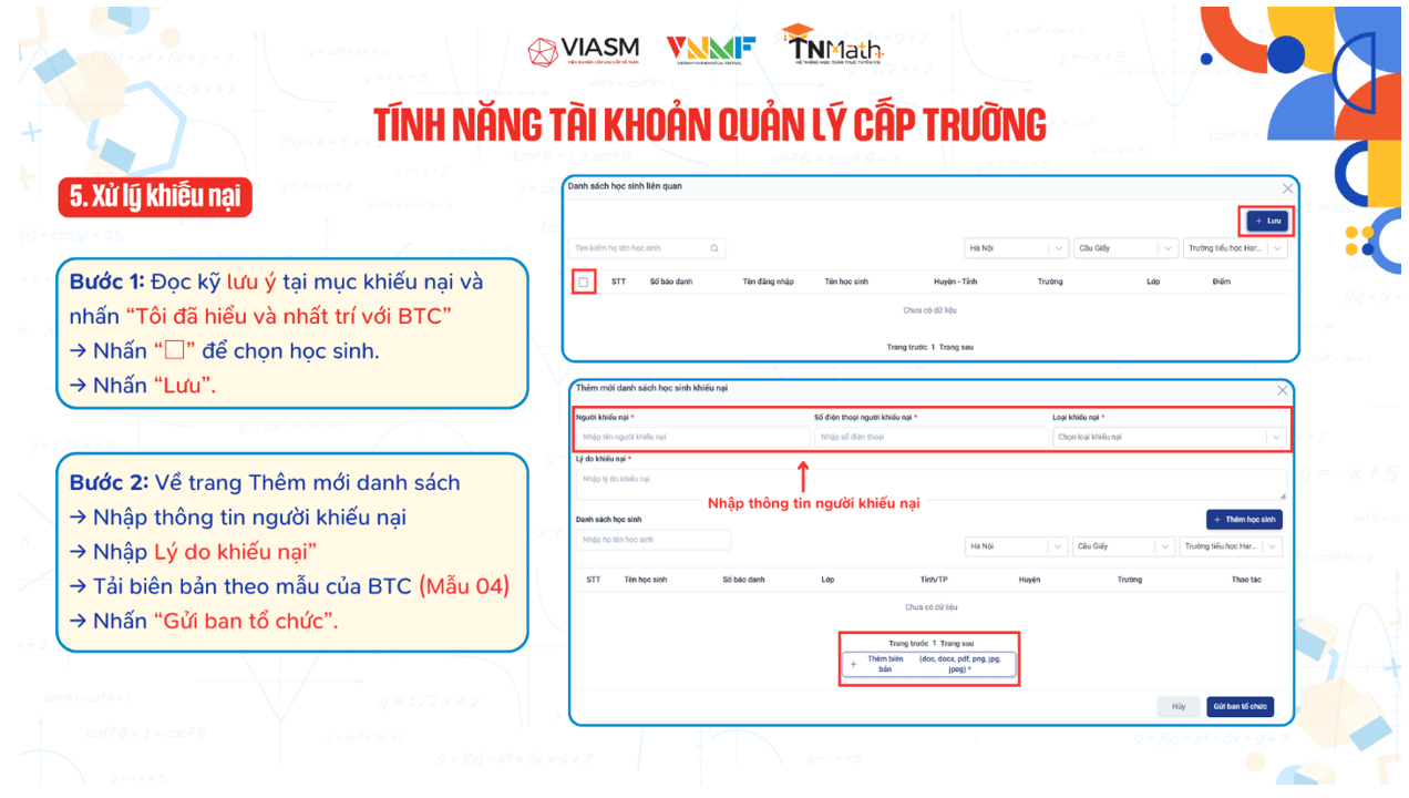Hướng dẫn các bước xử lí vi phạm, khiếu nại trong thi Trạng Nguyên Tiếng Việt cấp Trường 2025-2026