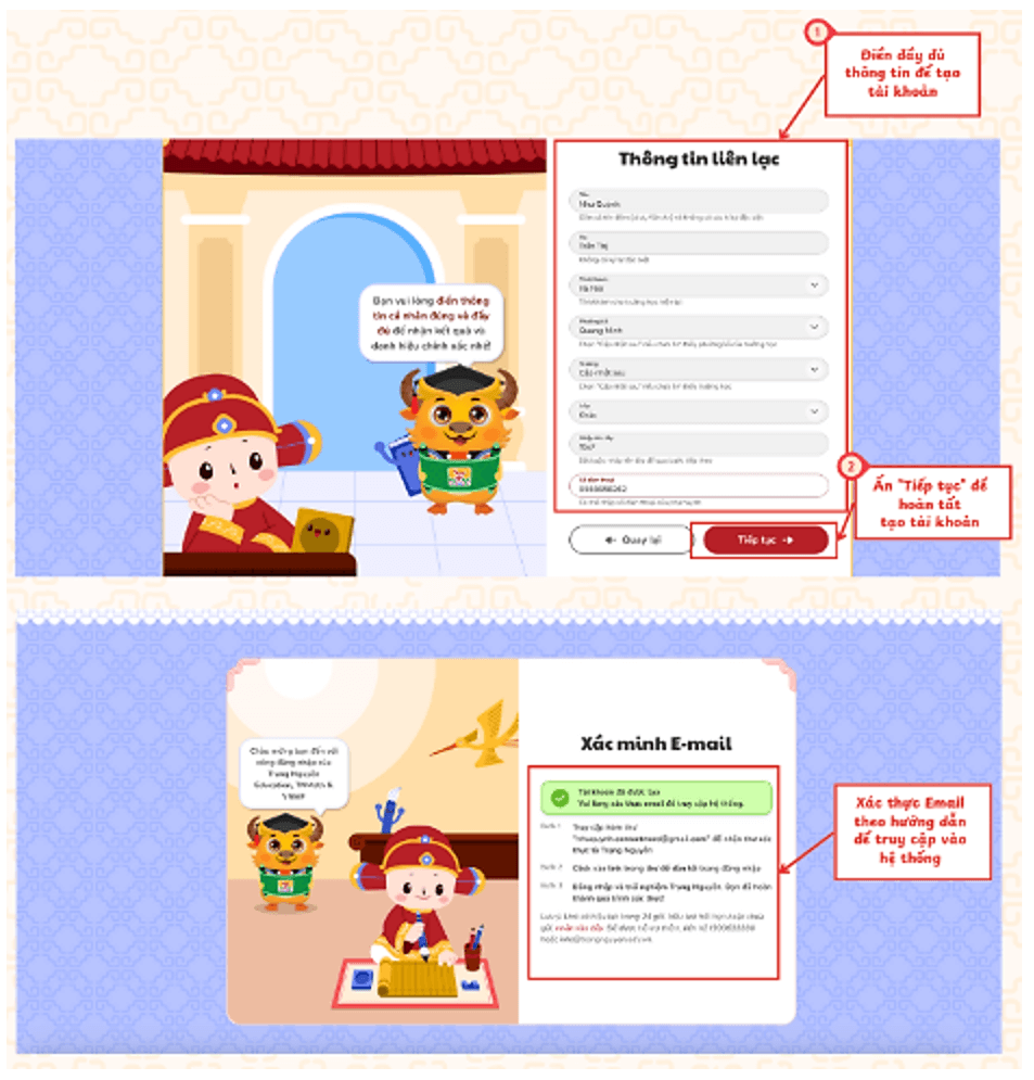 Hướng dẫn đăng nhập thi Trạng Nguyên Tiếng Việt mới nhất