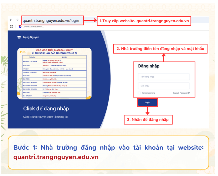 Hướng dẫn nhà trường tải giấy chứng nhận và giấy khen Vòng Sơ khảo cấp Trường 2025-2026