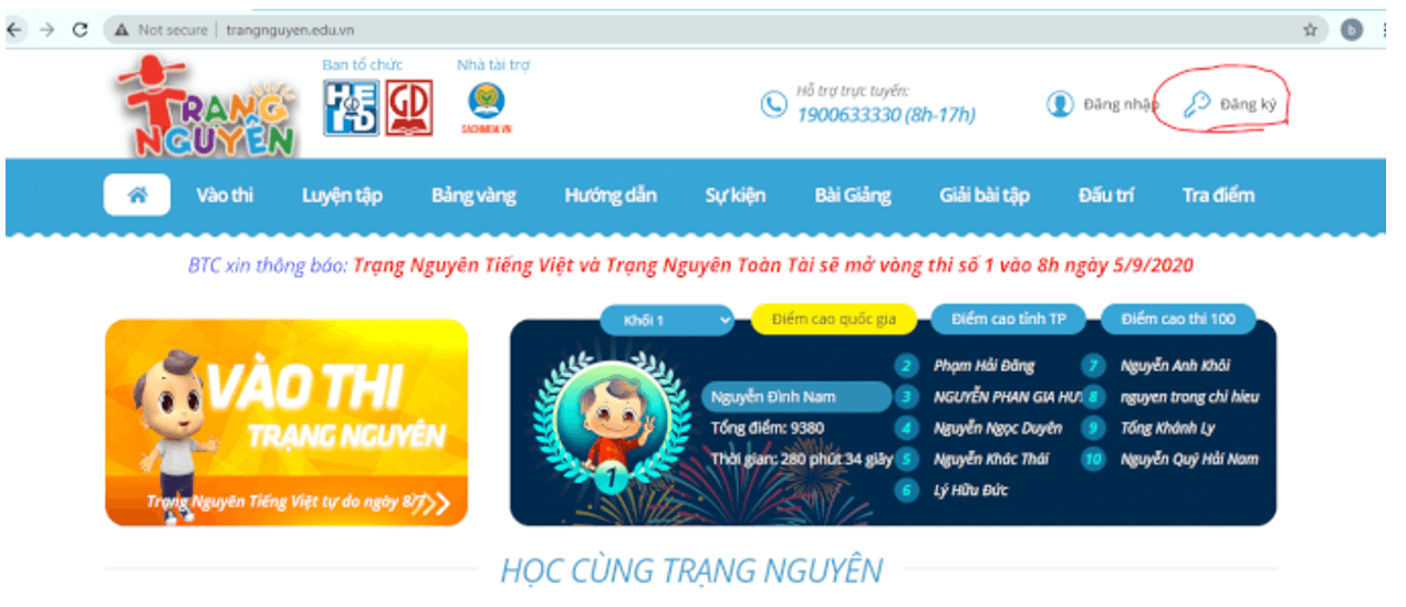 Lịch thi, thể lệ thi Trạng Nguyên Tiếng Việt năm 2025-2026