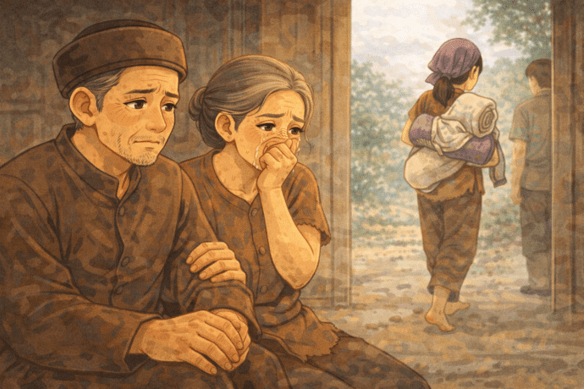 Ý nghĩa Ân cha nghĩa mẹ chưa đền, Bậu mong ôm gối cuốn mền theo ai? (chi tiết nhất) (ảnh 1)